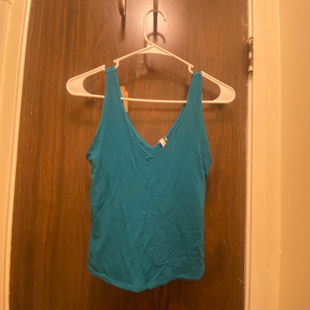 Be Cool Teal V-Neck Tank Top
